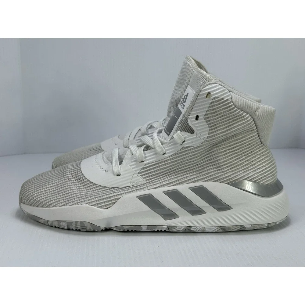 Adidas Pro Bounce Basketball‎ Shoes Triple White Silver Mens Size 16 New